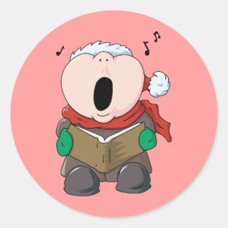 Pegatina Redonda Caroler de Big Cheeks