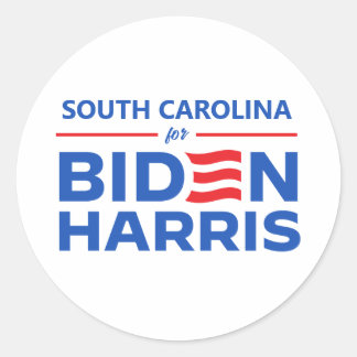 Pegatina Redonda Carolina del Sur para Biden Harris