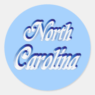 PEGATINA REDONDA CAROLINA-STICKER DEL NORTE