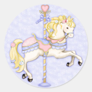 Pegatina Redonda Carousel Pony