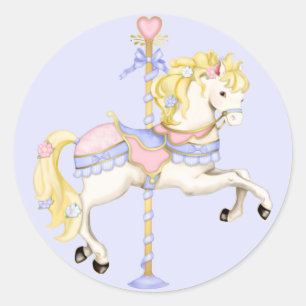 Pegatina Redonda Carousel Pony