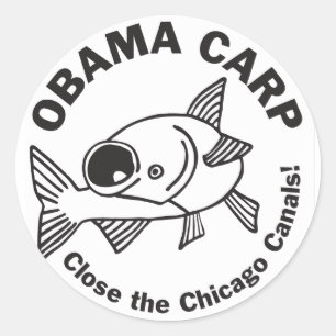 Pegatina Redonda Carpa de Obama