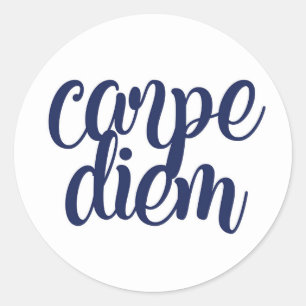 Pegatina Redonda Carpe Diem