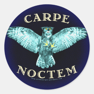 Pegatina Redonda Carpe Noctem