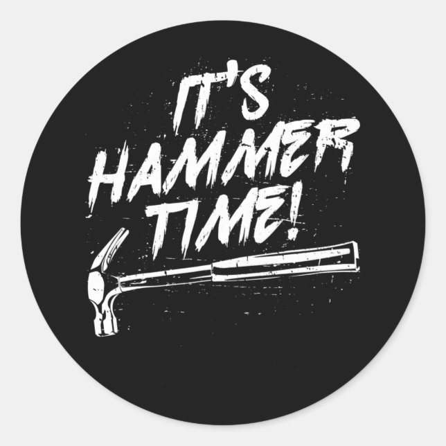 Pegatina Redonda Carpentry Woodcraft carpenter tradesmen  (Anverso)