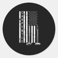 Carpintero Bandera de Estados Unidos para leñador 