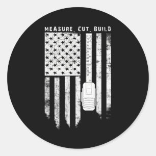 Pegatina Redonda Carpintero para