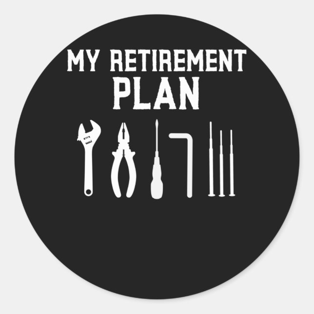 Pegatina Redonda Carreras automática de hombres cita a papá retirad (Anverso)