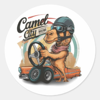 Pegatina Redonda Carreras Camel City