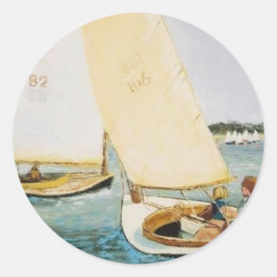 PEGATINA REDONDA CARRERAS DEL DÍA DE CAPE COD