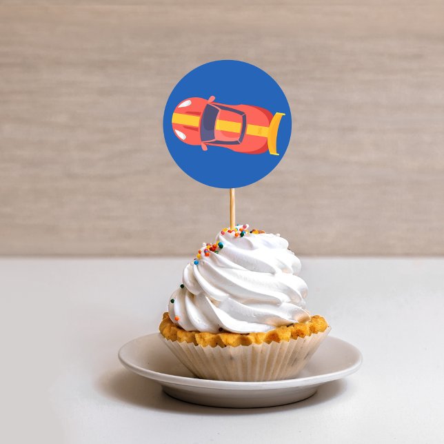 Pegatina Redonda Carreras Roja Carrera de coches pista de bebé Dedi (Subido por el creador)