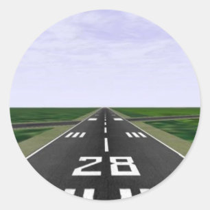 Pegatina Redonda Carretera