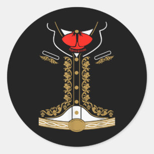 Pegatina Redonda Carro de vestuario Mariachi para Cinco De Mayo