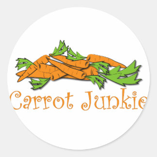 Pegatina Redonda Carrot Junkie