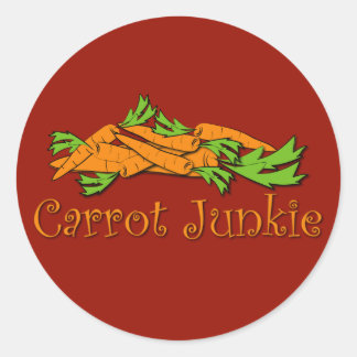 Pegatina Redonda Carrot Junkie