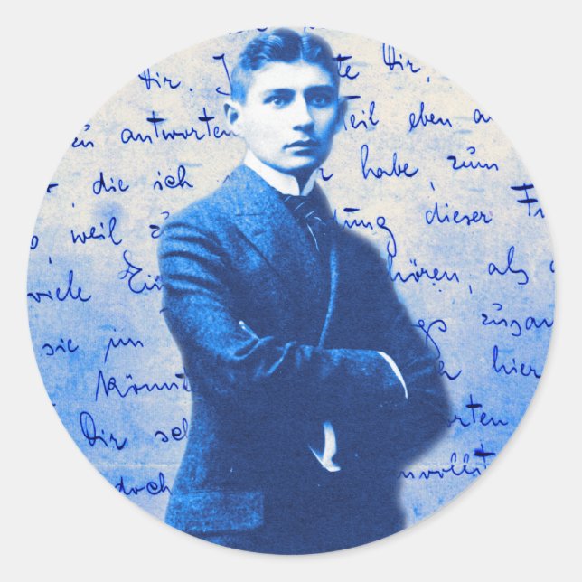 Pegatina Redonda Carta desde Kafka (Anverso)