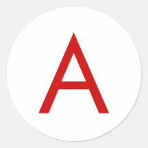 Carta inicial del Monograma Rojo Blanco Moderno