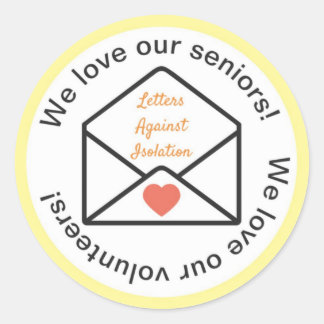 Pegatina Redonda Cartas contra el aislamiento