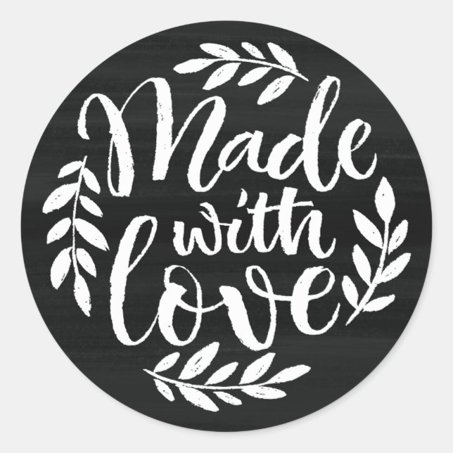 Pegatina Redonda Cartas falsas de cartuchos hechas con amor (Anverso)