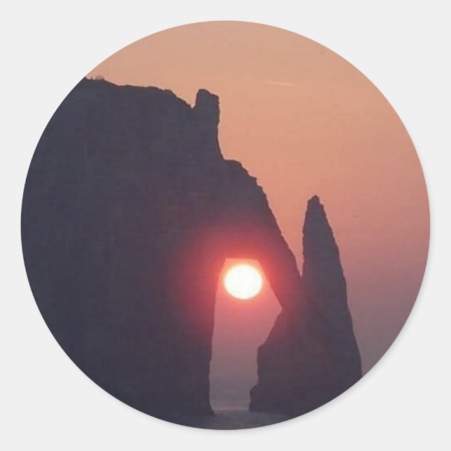 Pegatina Redonda Carte simple (Anverso)