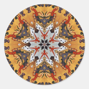 Pegatina Redonda Carter el gran Kaleidoscopio
