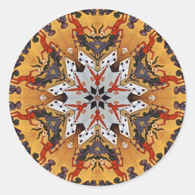 Pegatina Redonda Carter el gran Kaleidoscopio (Anverso)