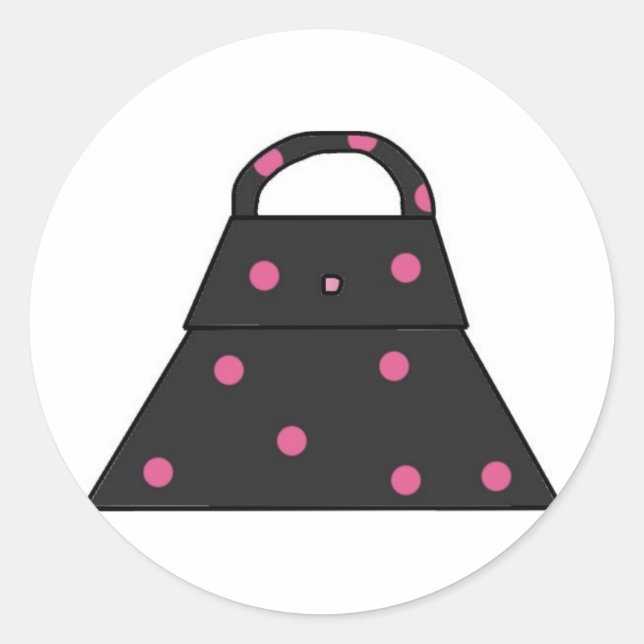 Pegatina Redonda Carteras para niñas (Anverso)