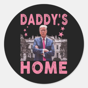 Pegatina Redonda Casa Blanca de Trump Daddy's 2024 1