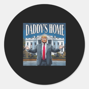 Pegatina Redonda Casa Blanca de Trump Daddys 2025