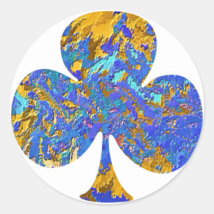 Pegatina Redonda Casa Club - Fan de Poker