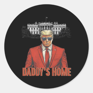 Pegatina Redonda Casa de Daddys Casa Blanca Trump 2024