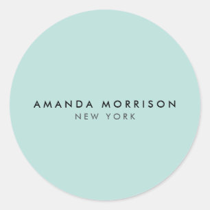 Pegatina Redonda Casa de huéspedes minimalista con encanto