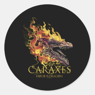 Pegatina Redonda Casa De Los Caraxes De Dragón