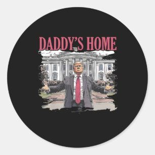 Pegatina Redonda Casa de Trump Daddys Casa Blanca 2024 4