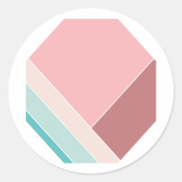 Pegatina Redonda Casa de verano de moda de algodón Candy