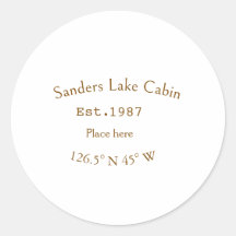 Casa del lago. Fecha año personalizado coordenadas