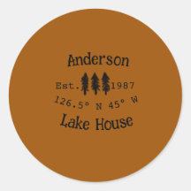 Casa del lago. Fecha año personalizado coordenadas