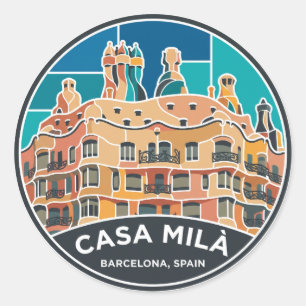 Pegatina Redonda Casa Milà España