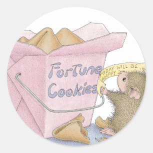 Pegatina Redonda Casa-Ratón Designs® -