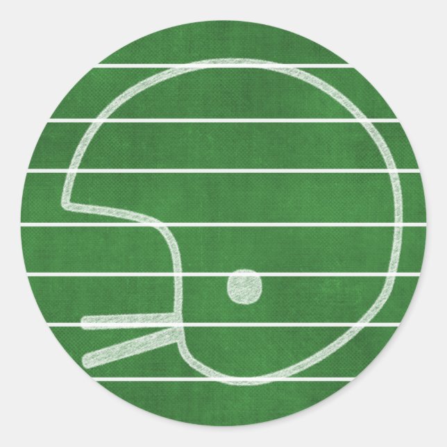 Pegatina Redonda Casco de fútbol (Anverso)
