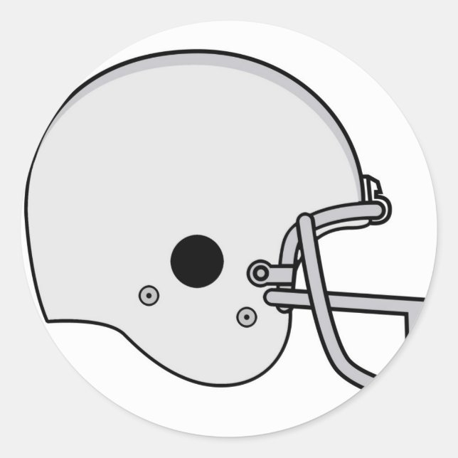 Pegatina Redonda casco de fútbol (Anverso)