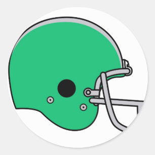 Pegatina Redonda Casco de fútbol americano verde