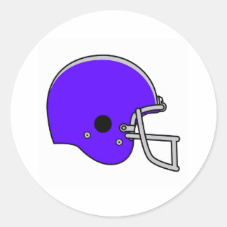 Pegatina Redonda casco de fútbol azul