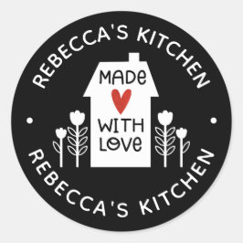 Pegatina Redonda Casero con amor