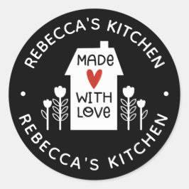 Pegatina Redonda Casero con amor