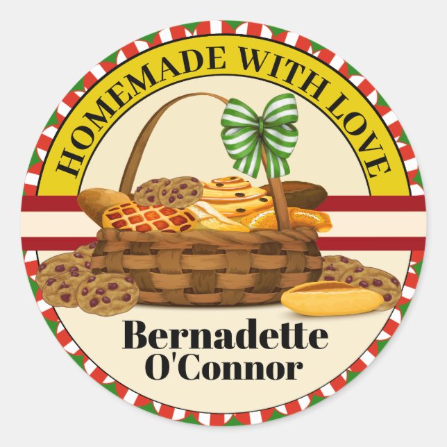 Pegatina Redonda Casero con amor (Anverso)