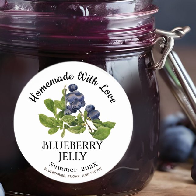Pegatina Redonda Casero Con Amor Blueberry Jelly Summer 202X (Subido por el creador)
