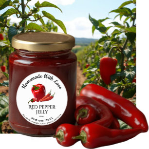 Pegatina Redonda Casero Con Amor Red Pepper Jelly Summer 202X