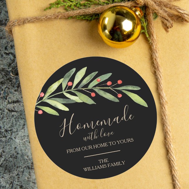 Pegatina Redonda Casero con Navidades de amor (Subido por el creador)