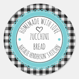 Pegatina Redonda Casero personalizado con sabor a búfalo